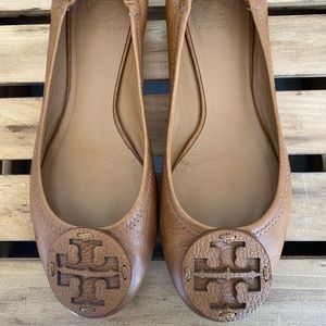 Tory Burch Reva Tumbled Leather Flats